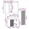 Bathroom Furniture Set 4 pcs Smoked Oak