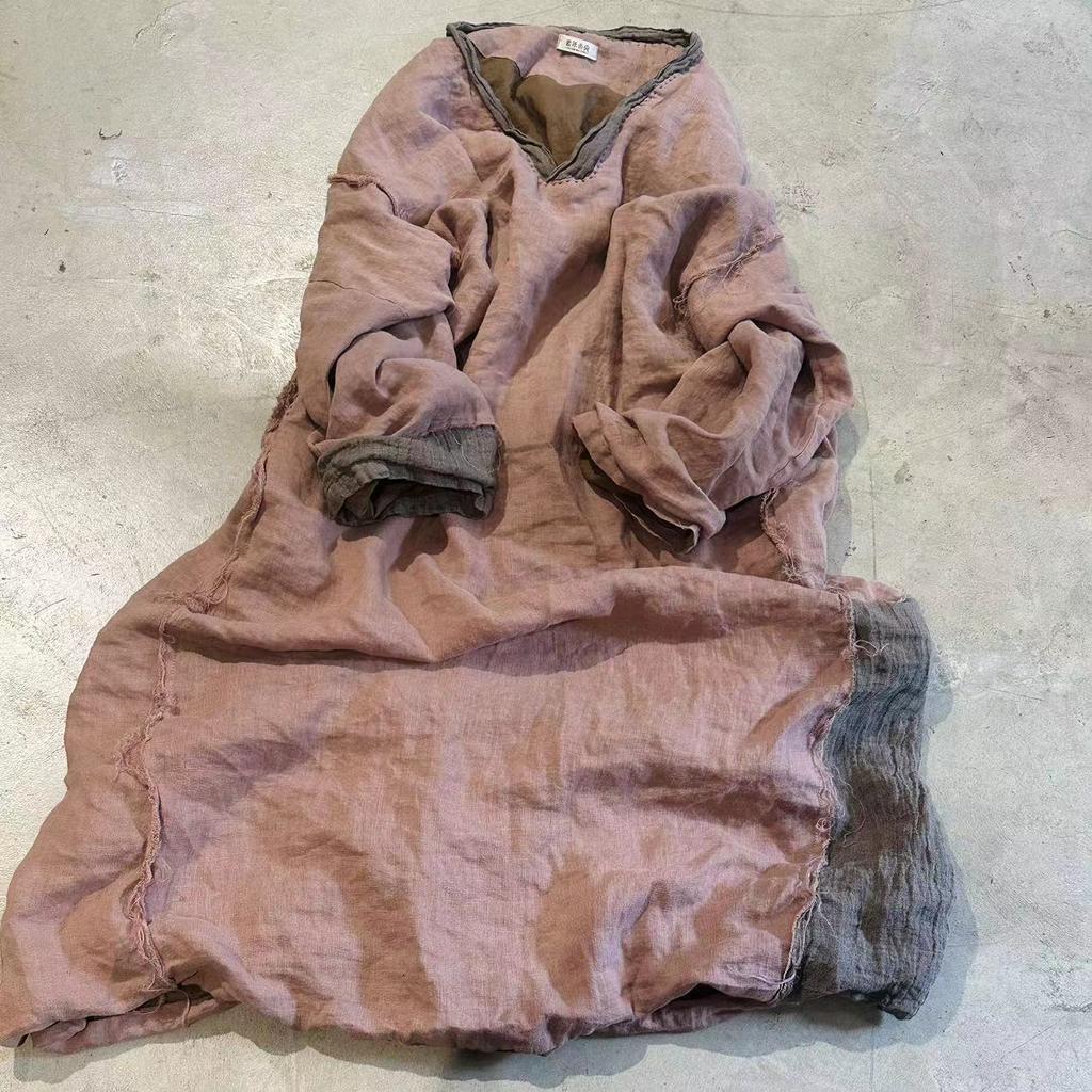 Johnature Женское зимнее платье с цветными блоками в стиле ниши, винтажное платье в китайском стиле с длинными рукавами