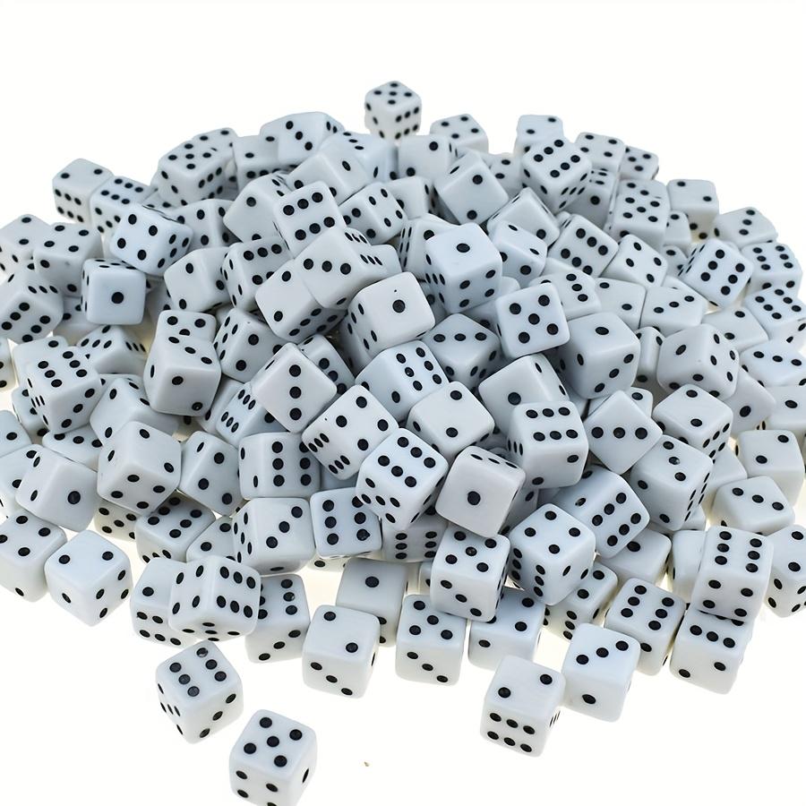 50pcs 8mm Dice Black White Red Green Yellow Multi Color Gaming Dice for Tabletop RPG Board Games Math Teaching JXB