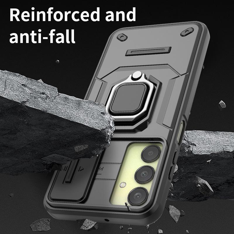 Военный защитный чехол-держатель для Samsung Galaxy S24 Plus Ultra M15 F15 A55 A15 A35 A25 M55, чехол для телефона с кольцом-подставкой, жесткая задняя защитная крышка