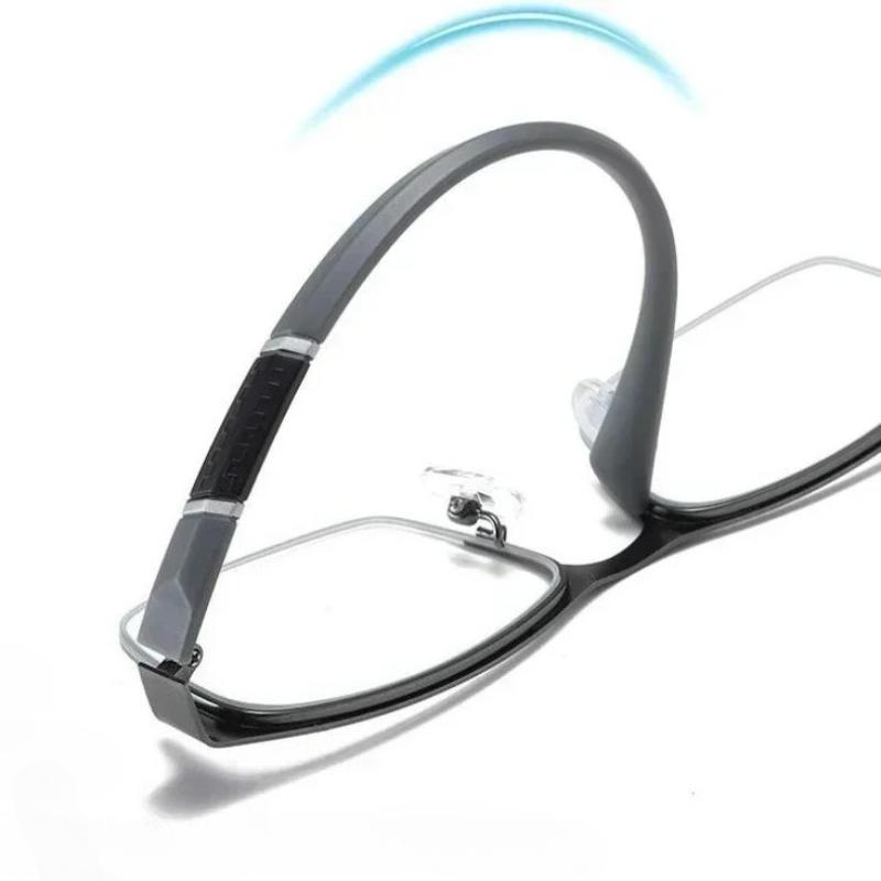 Металлические полуободковые очки для чтения Готовые очки для мужчин Деловые люди Изготовлены из материала TR90 Диоптрии от +1.0 до +4.0