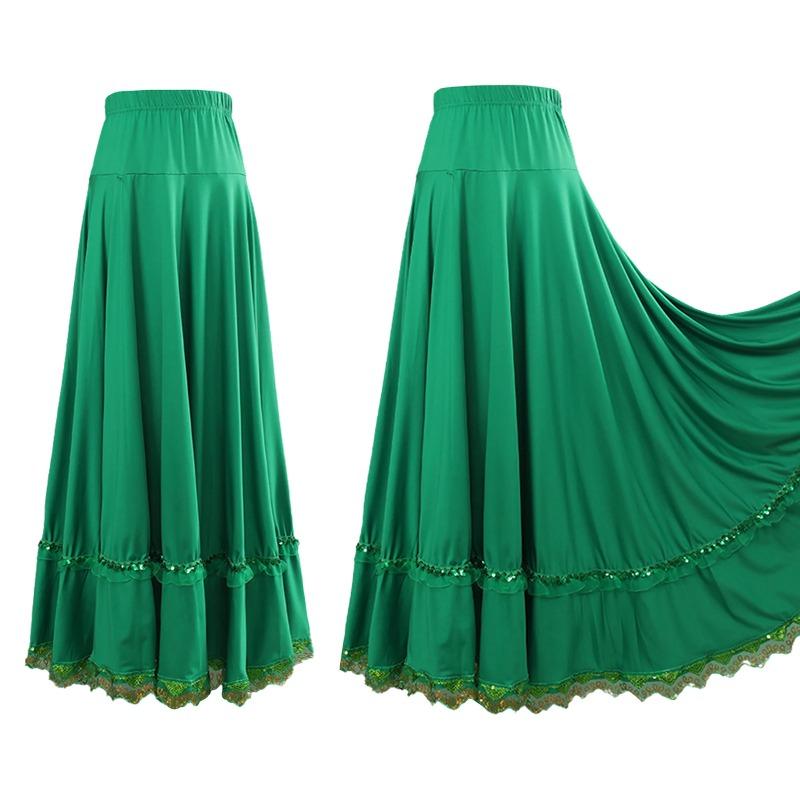Женские бальные юбки для фламенко, лиричные бальные макси-юбки, костюмы для выступлений по классическому балету, этническим танцам