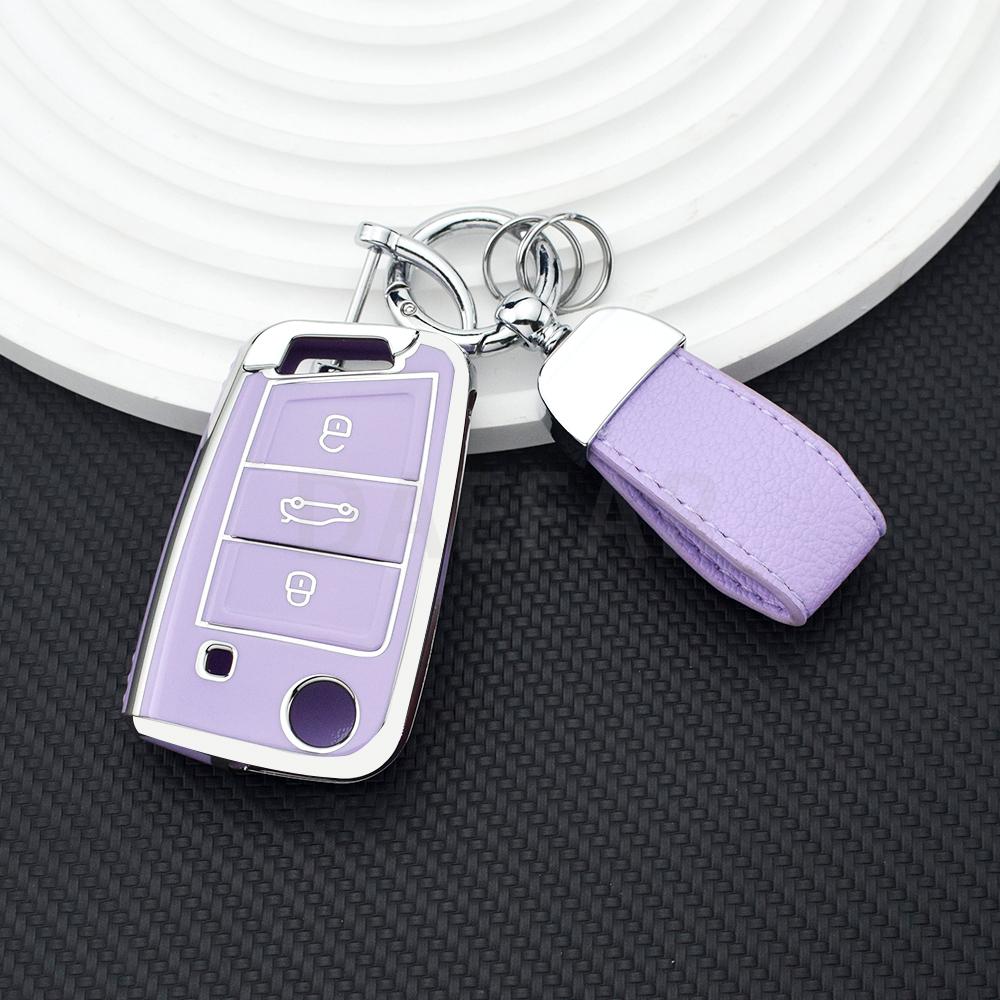 For VW Golf 7 GTI POLO T-Cross T-Roc Touran Tiguan Leon Ateca Arona Skoda Octavia Rapid Kodiaq Fabia Seat Ibiza Key Case Cover