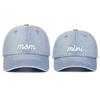 Модные washed cotton MAMA MINI вышитые кепки Винтажные дышащие для родителей и унисекс Бейсболки Регулируемые спортивные козырьки Кепка