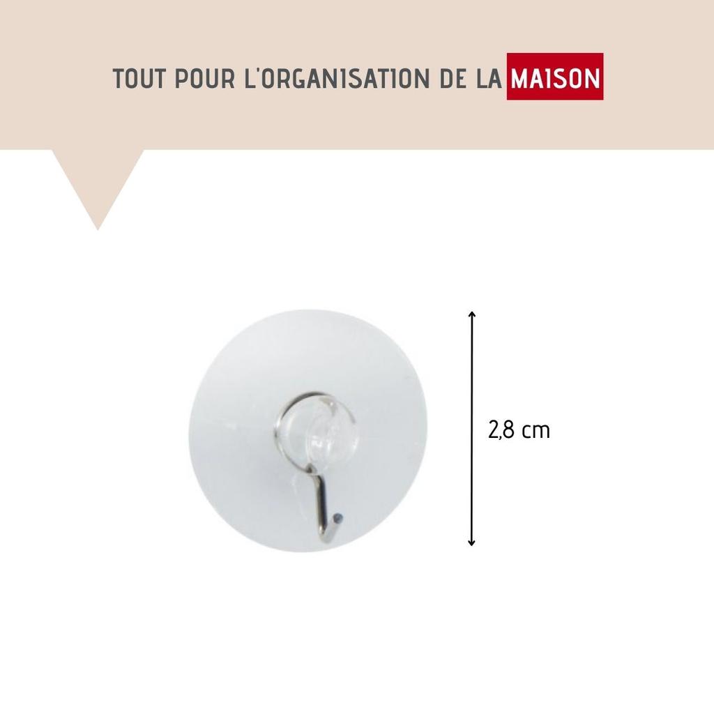 Набор из 4 прозрачных настенных крючков на присосках Fackelmann Tecno ref. 61136