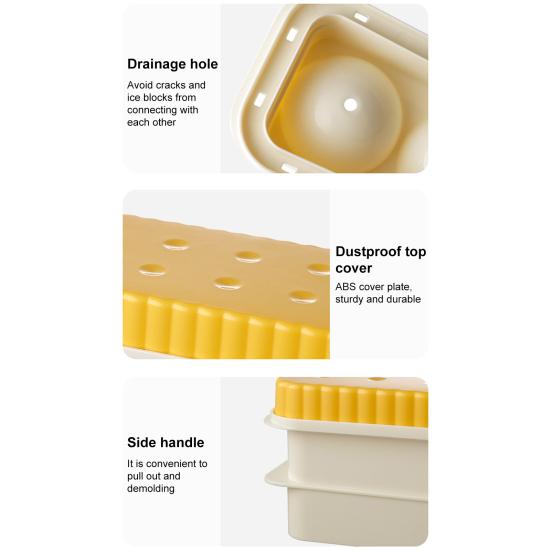 Yousheng Silicone Spherical Ice Cube Mold Bar Whiskey Circular Ice Cube Tray Ice Hockey Mold Easy Release Ice Cube Maker