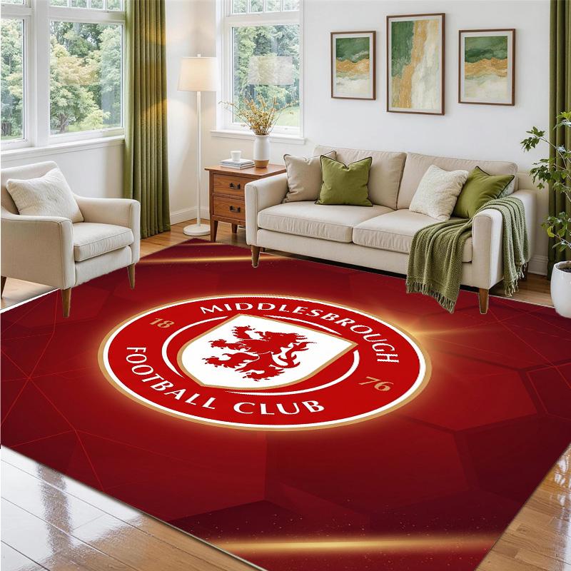 Middlesbrough Design Crystal Velvet Rug Soft Decorative Mat for Bedroom Entrance