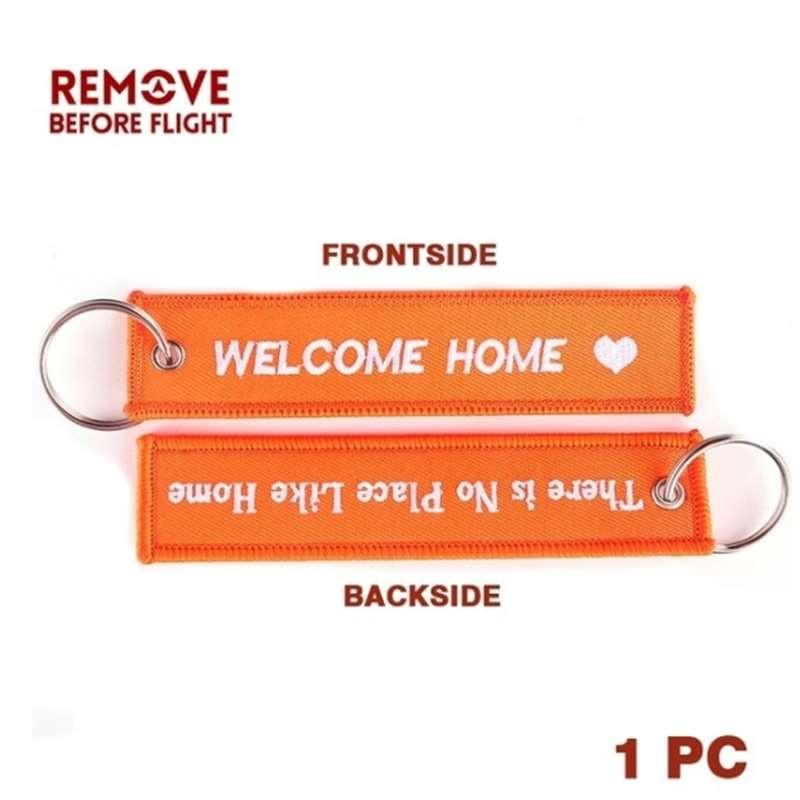 Удалить перед полетом летные брелки для ключей с вышивкой для автомобиля, мотоцикла, брелок для полета