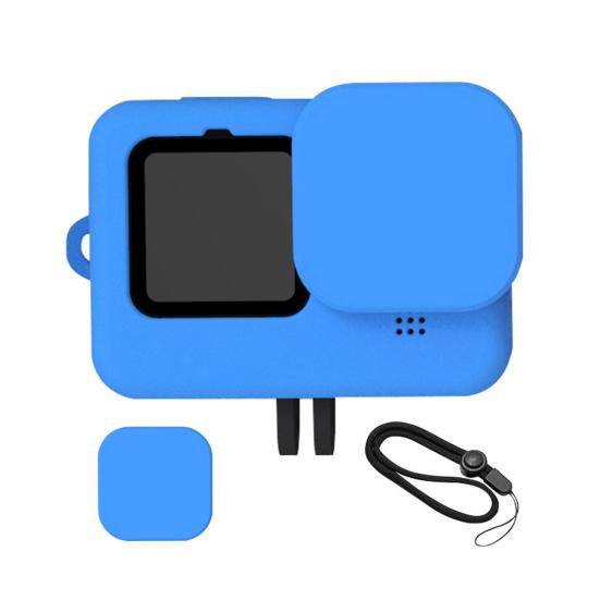 Чехол для камеры Точное позиционирование отверстий Плотная посадка Простая установка Износостойкий Грязеотталкивающий с ремешком Не теряемый чехол для камеры для GoPro9/Hero10/9