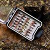 24 шт./кор. мушки Tenkara в водонепроницаемой коробке для мушек, размер 12, колючий крючок Tenkara, мягкая мушка для ловли форели, мокрая мушка