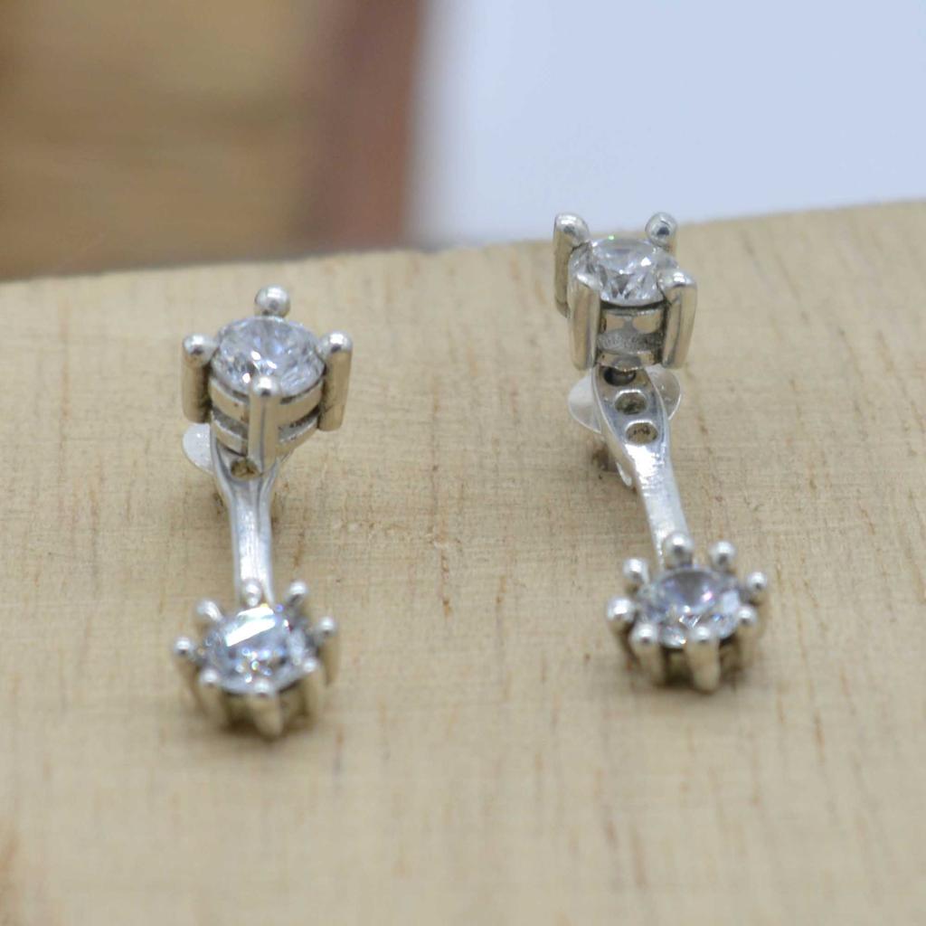 Серьги из стерлингового серебра 925 пробы с фианитами, серьги ручной работы, подарок для нее,