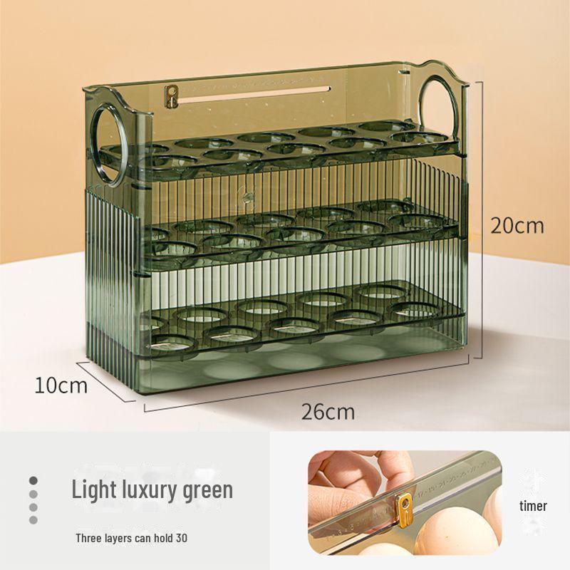 Ящик для хранения яиц на дверце холодильника с автоматическим откидным лотком