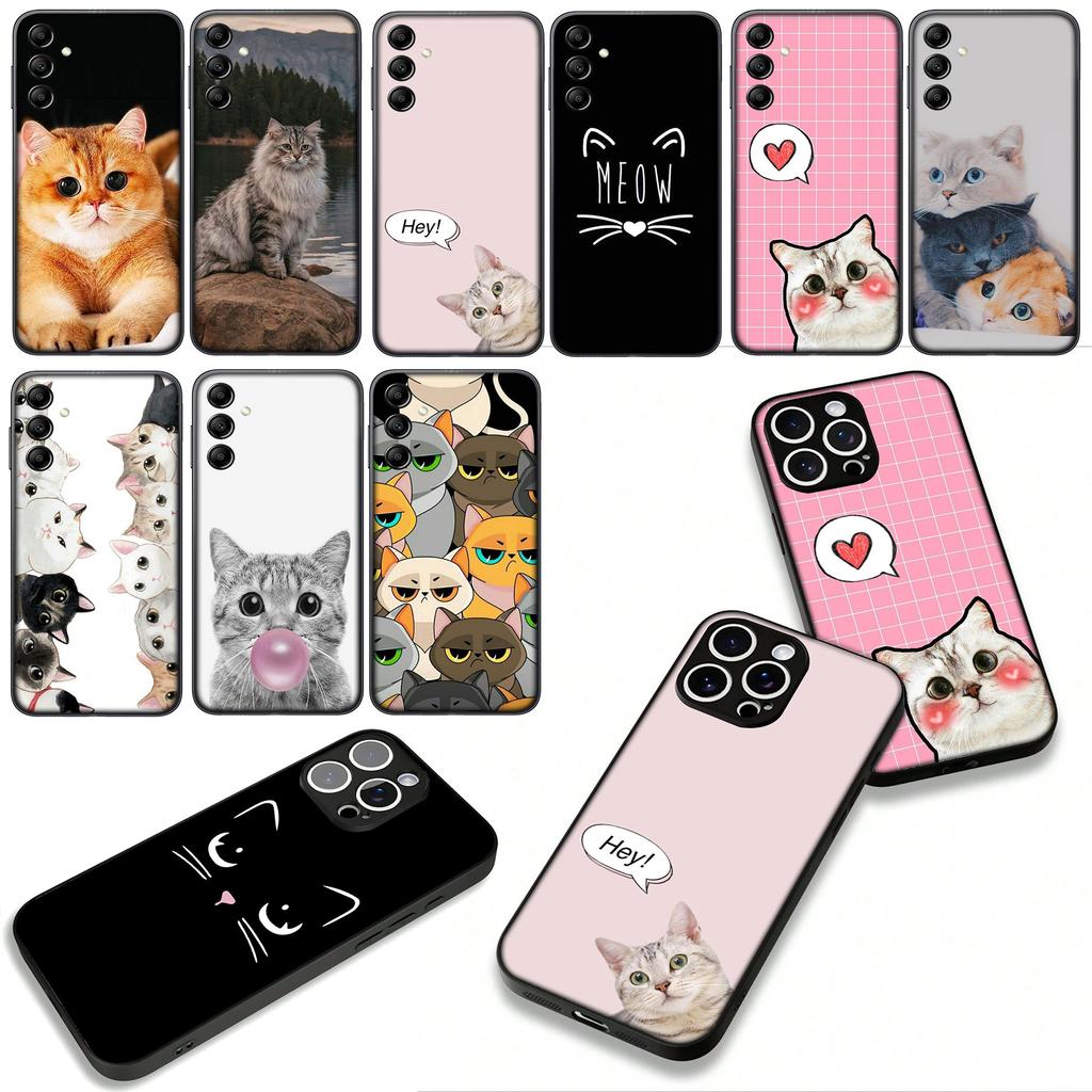 Чехол для Xiaomi Poco F7 F6 F8 Ultra F5 X7 X6 X5 X3 NFC M7 M6 Pro C85 C75 C65 C71 C61 Coque Чехол для телефона Кот Мяу Милый