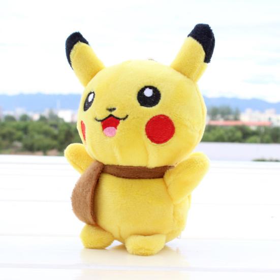 13cm Soft Pikachu Pokemon Doll Plush Pillow Stuffed Toy Pendant Bag Decoration
