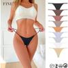 Seamless Thongs Sexy Panties For Women Low Waist And Solid Color Briefs