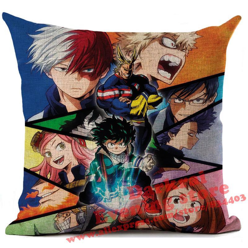 My Hero Academia Cushion Cover Cartoon Anime Throw Pillows Living Room Sofa Home Decoration Pillowcase