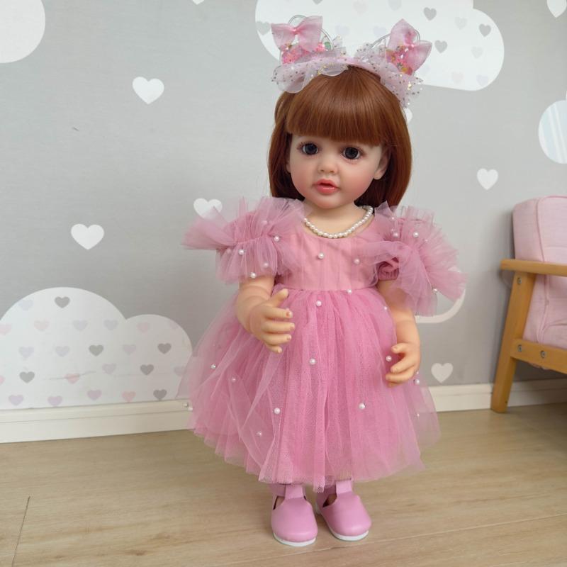 Реалистичная 55 см полностью силиконовая кукла Reborn Baby Betty So Truly Like Toddler Baby Dolls для девочек с прямой ножкой, стоящая Reborn Boneca Menina, подарок для ребенка