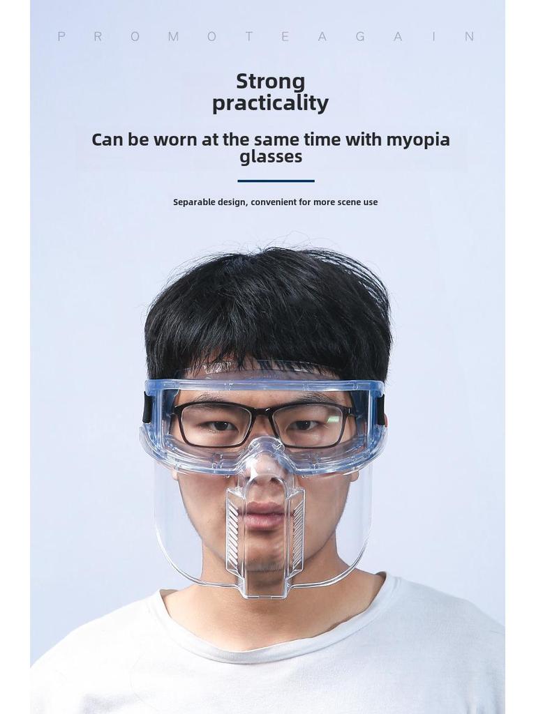 Противоударный прозрачный защитный щиток для лица для использования на кухне