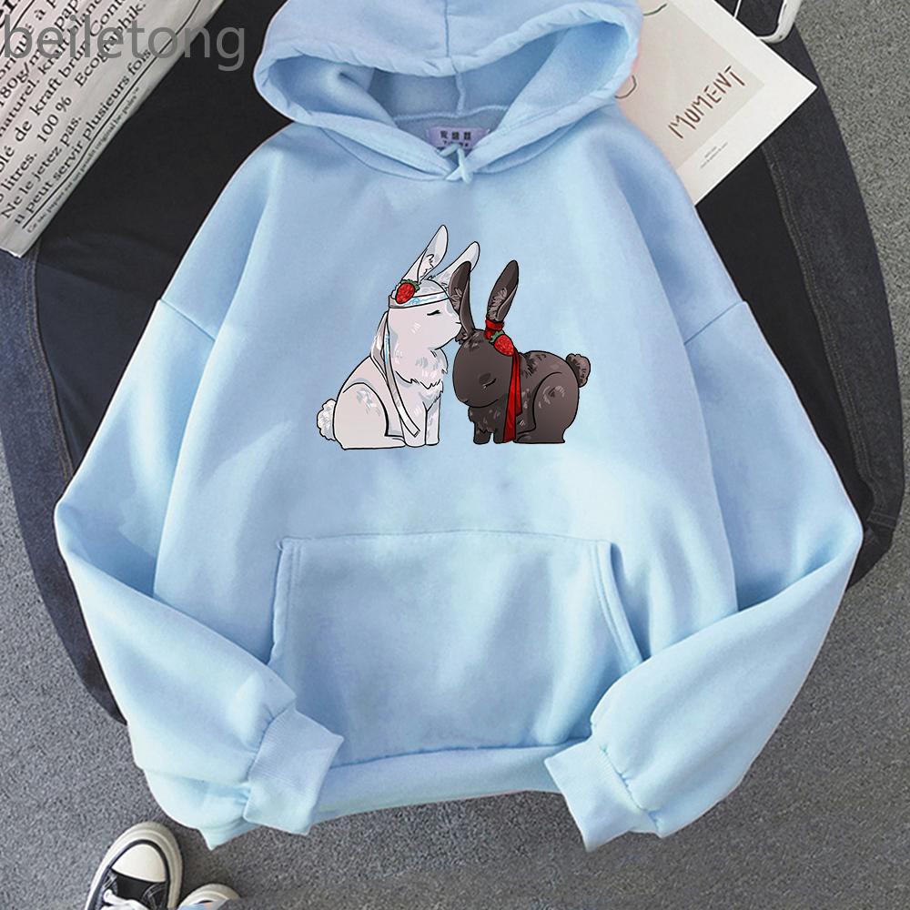 Anime Mo Dao Zu Shi Hoodie Women Streetwear Harajuku The Untamed Wangxian Bunnies Hooded Loose Long Sleeve Unisex Sweatshirts Tops