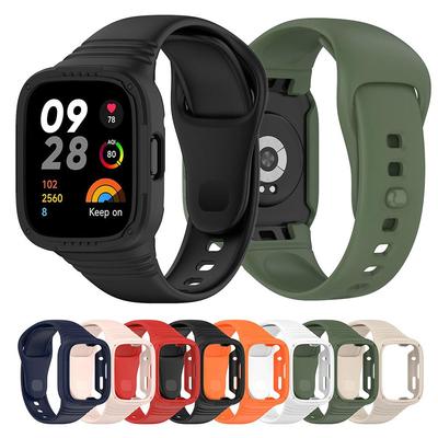 Силиконовый ремешок для браслета Redmi Watch 3 со встроенным ремешком + рамка корпуса