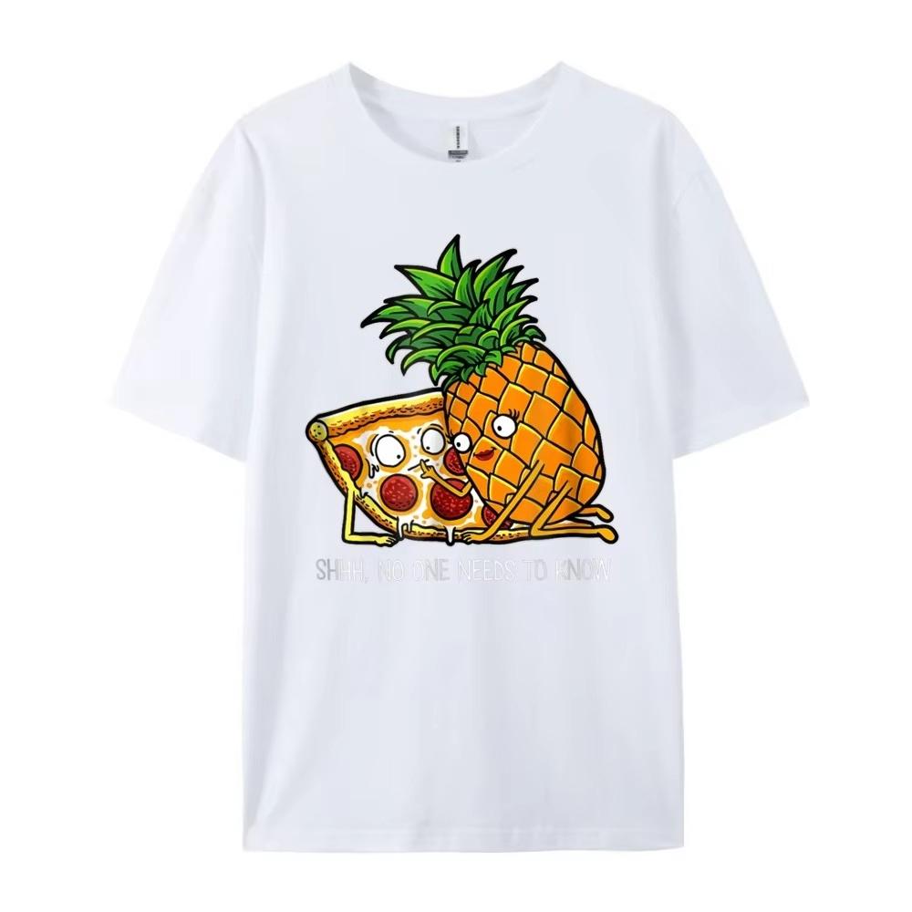 2026 New Pineapple Pizza Funny Pepperoni Pizzas Graphic Tshirt Men Women Humor Vintage Novelty Tshirts Mens Tee