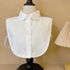 Yousheng Women Fake Collar Lapel Side Strap Single Breasted Solid Color Detachable Collar Casual Style False Collar Accessory