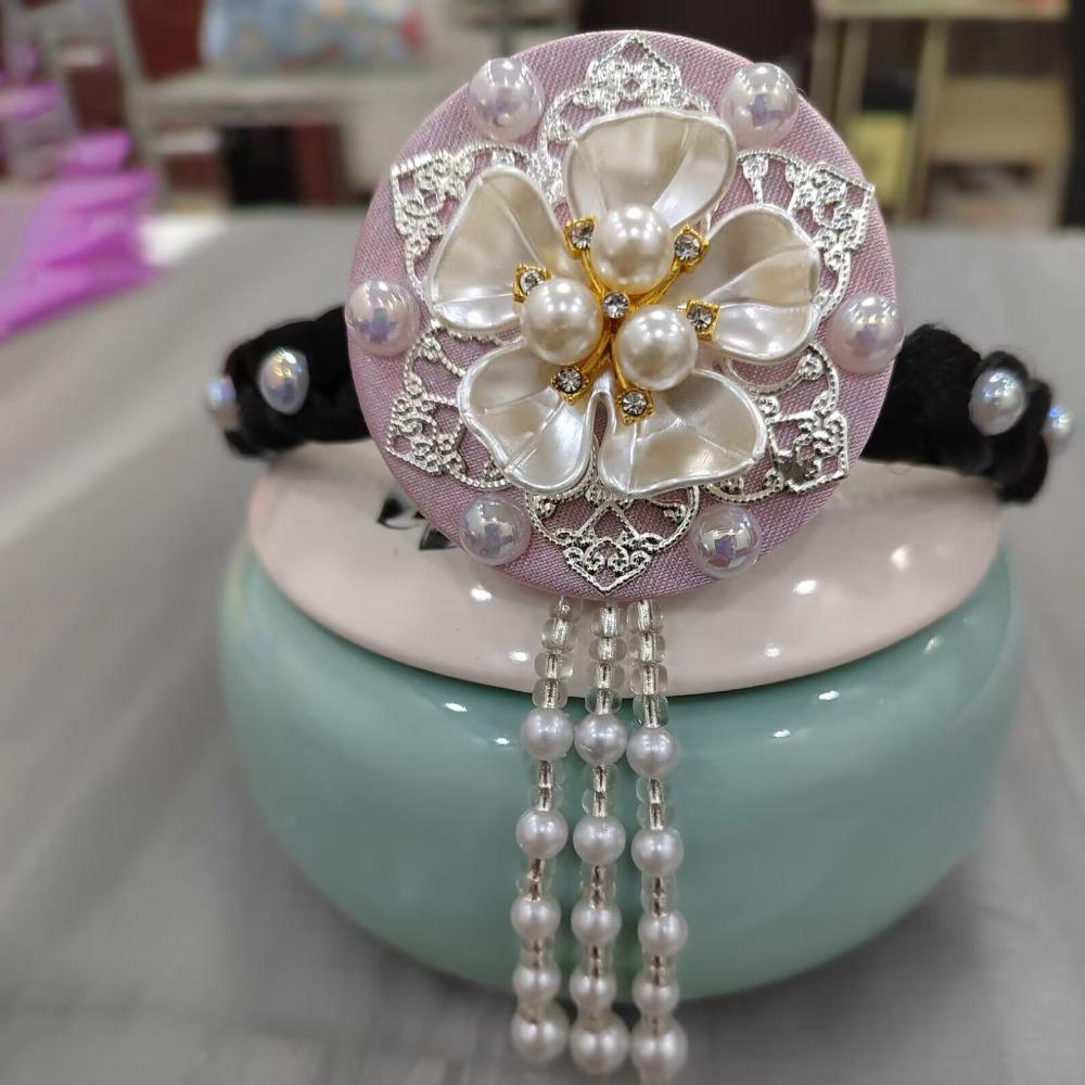 Tassel Hanbok Hairband Pearl Stage Dance Hair Hoop Sweet Korean Headband  Wedding