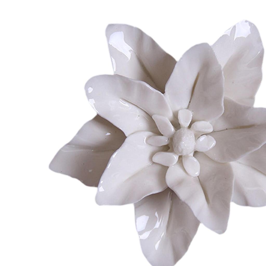 Уникальная керамическая настенная скульптура в виде цветка Современное украшение Компактное произведение искусства Подарок для гостиной, спальни, родственников, друзей