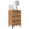 VidaXL Bedside Table with Metal Legs Artisan Oak 40x35x69 Cm, Bedside Cabinet, Nightstand, Side Cabinet, 856426