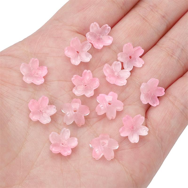 10 шт./пакет пятилепестковый цветок сакуры бусины DIY браслет ожерелье серьги ювелирные аксессуары