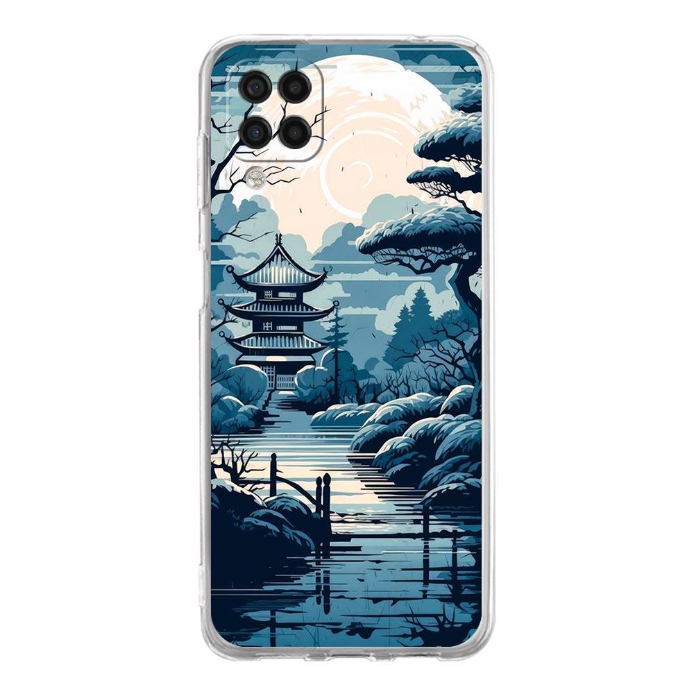 Чехол для телефона Samsung A13 A33 A35 A55 A73 A53 A23 A51 A71 A21S A12 A31 A41 A05s A03S A15 A25 A32 5G Обложка Японский пейзаж