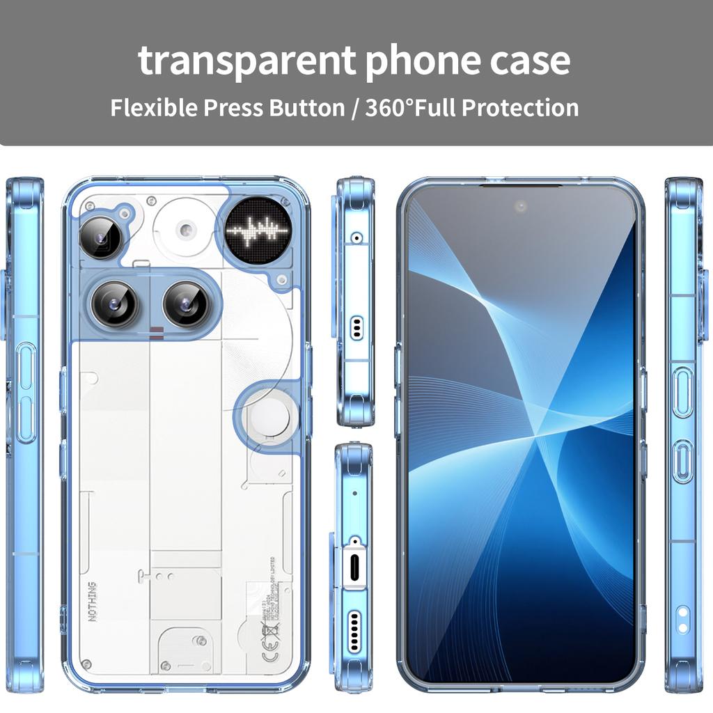 Ни за что Телефон (3) Чехол для 5G из ТПУ + Акрила, Задняя крышка для телефона, Защита от пожелтения