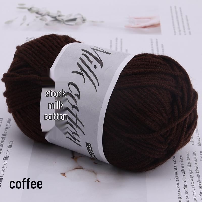 Пряжа из гребенного молочного хлопка для детских пинеток крючком - Средней толщины, Набор материалов для вязания своими руками