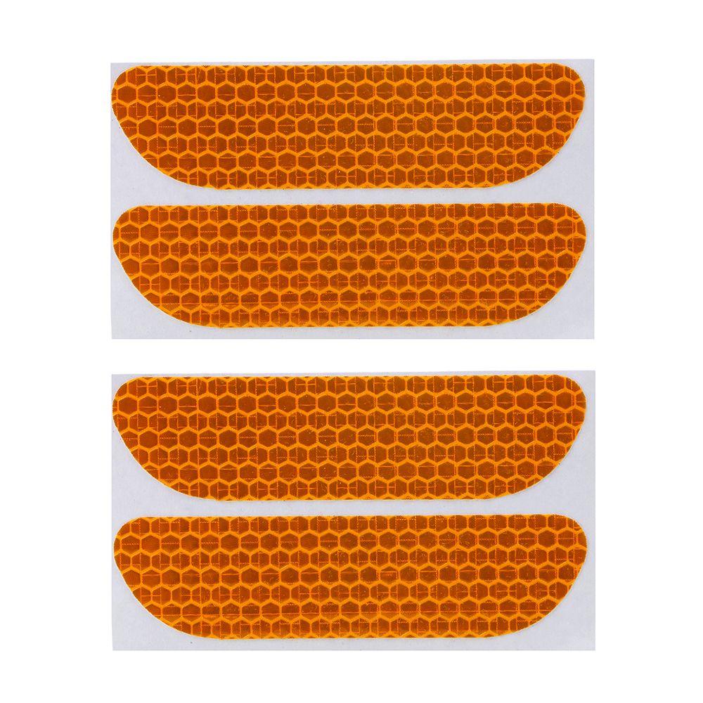 4pcs Rear Open Sign Universal Car Door Stickers Safety Reflective Tape Warning Mark