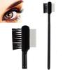 1Pc Steel Eyebrow Eyelash Dual-Comb Extension Brush Metal Comb Makeup Tool