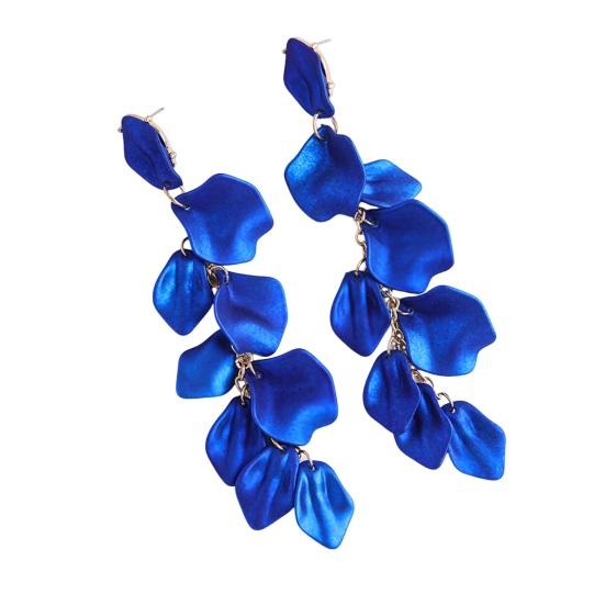 1 пара женских серег-лепестков в стиле ретро, ​​антиаллергенные легкие украшения для ушей, ювелирные изделия, подвесные серьги для выпускного вечера, коктейля, длинные висячие серьги