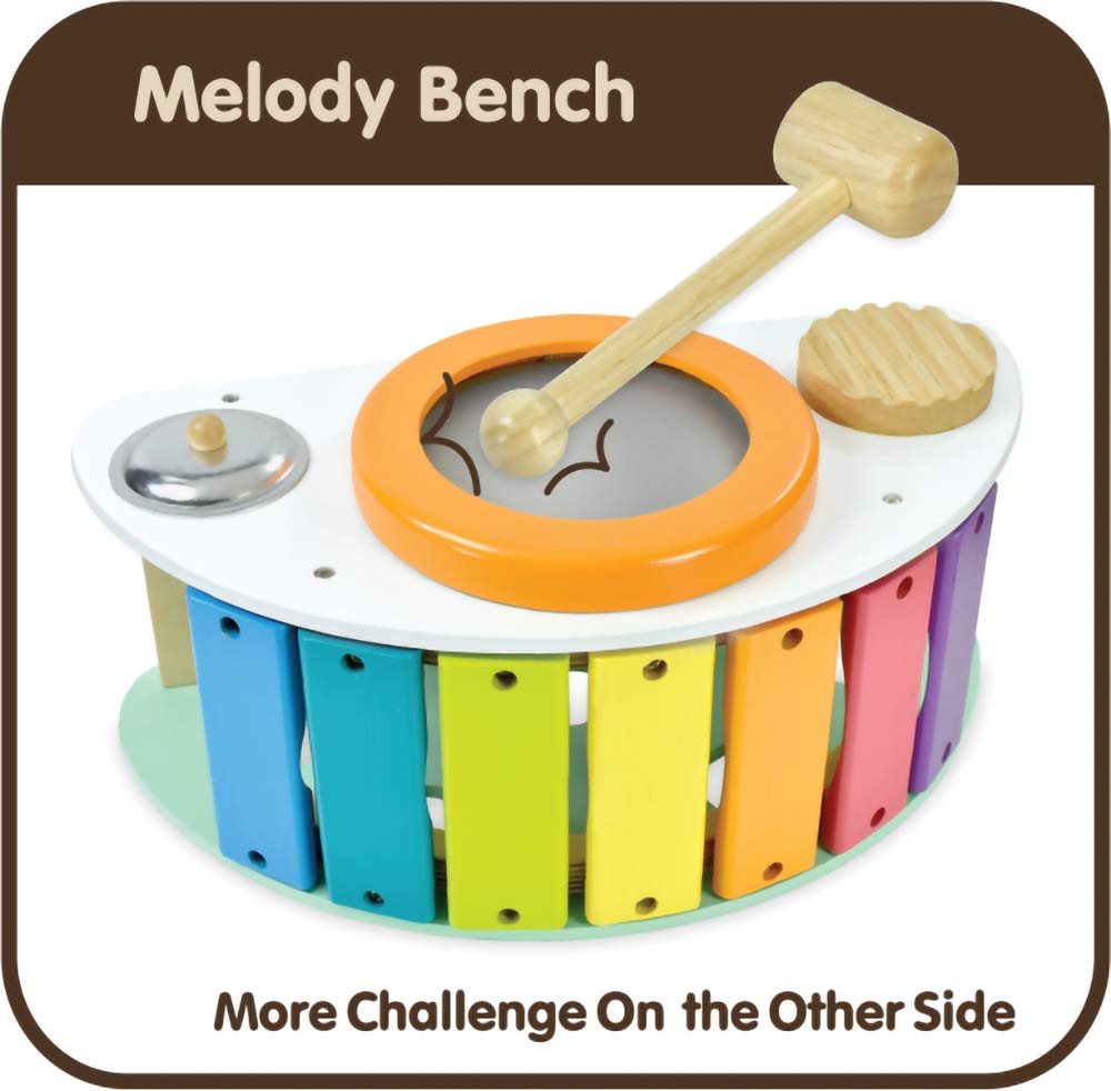 Игрушка Качалка Развивающая Деревянная Музыкальный Молоток Подарок на День Рождения для Годовалых Edutē i'm Toy, Игрушка, Инструмент, Игрушка, Пазл на Сопоставление Форм, 1-2