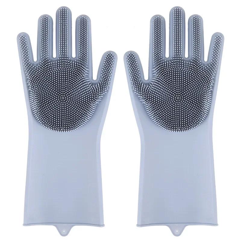 Перчатки для чистки домашних животных, волшебное чистящее средство для мытья посуды, силиконовая губка, перчатка для удаления шерсти, перчатка для купания собак и кошек, шампунь, скруббер