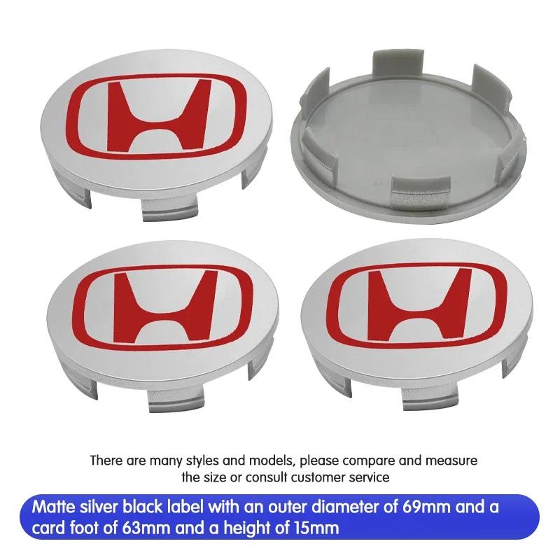 4pcs 69mm 62mm 58mm For Honda Car Wheel Center Cover Rim Hub Caps Accord Fit Jazz CRV CRZ City Alice Odyssey Badge logo Emblem