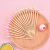 100Pcs Pearl Cocktail Picks Wooden Toothpick Skewer Snack Fork Fruit Picks
