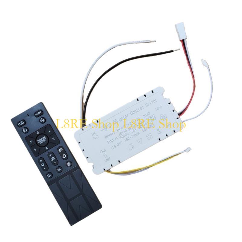 L8RE Wireless Ceiling Fan and Light Controller with Dimmer and Speed Adjustment