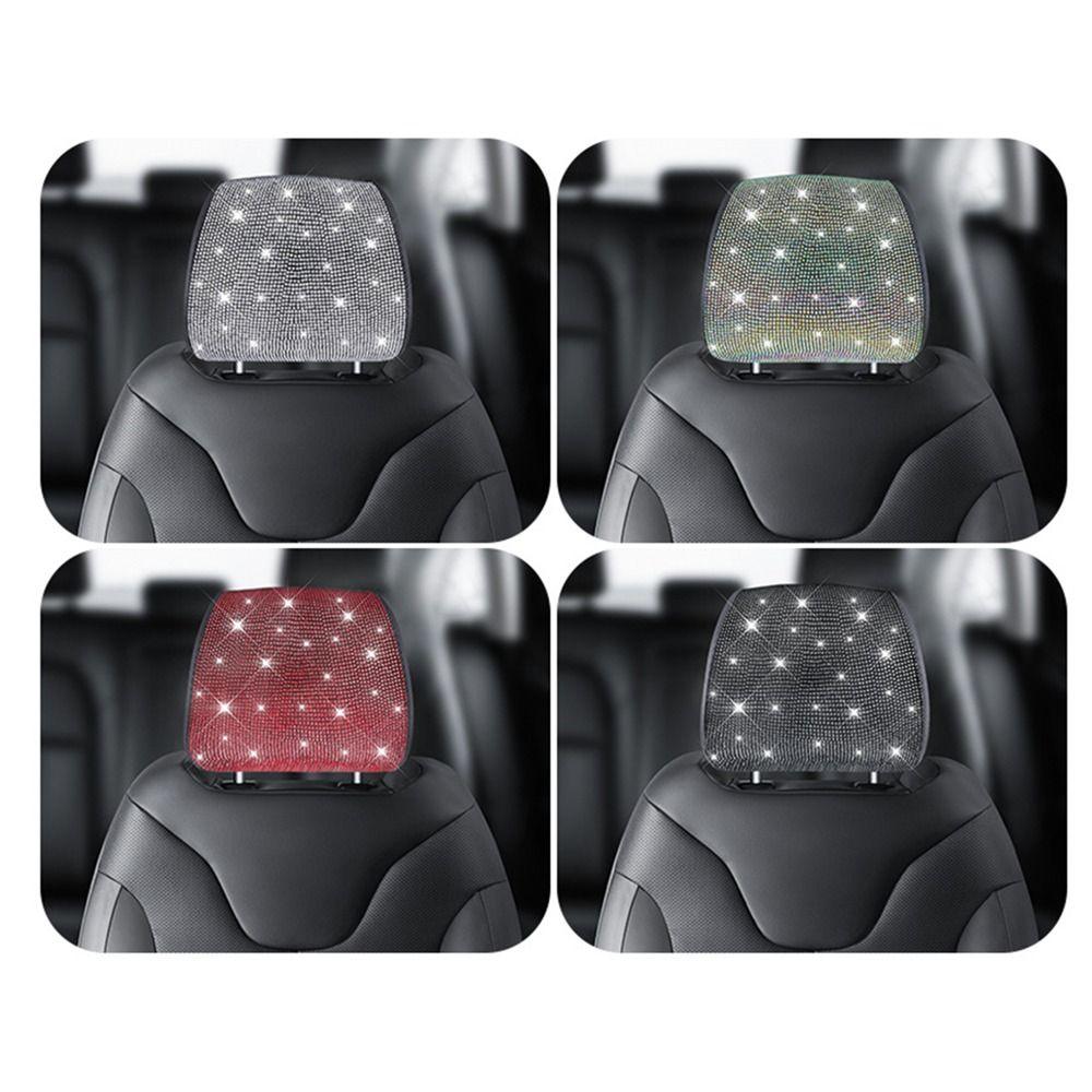 Universal Fit Bling Car Seat Headrest Cover Auto Head Pad Protector Interior Accessories