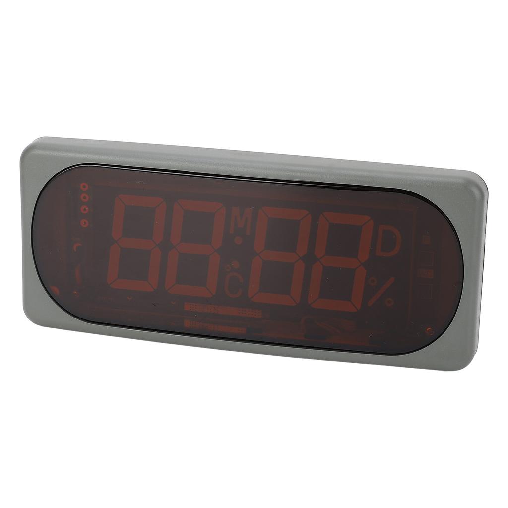 Electronic Clock Car Digital Temperature Humidity Year Month Day Time Display Hygrothermograph DC24V