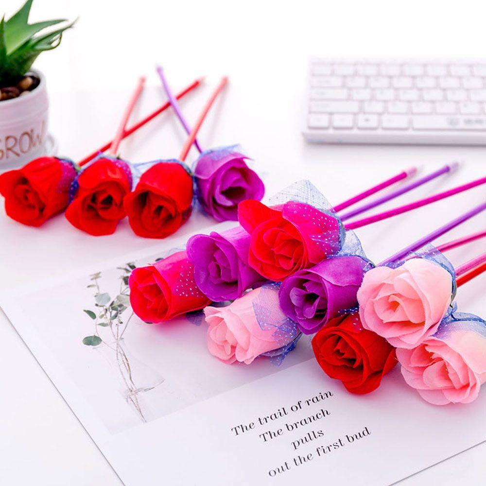 Creative Office Supplies School Stationery Ballpoint Pen Rose Flower Valentine's Day