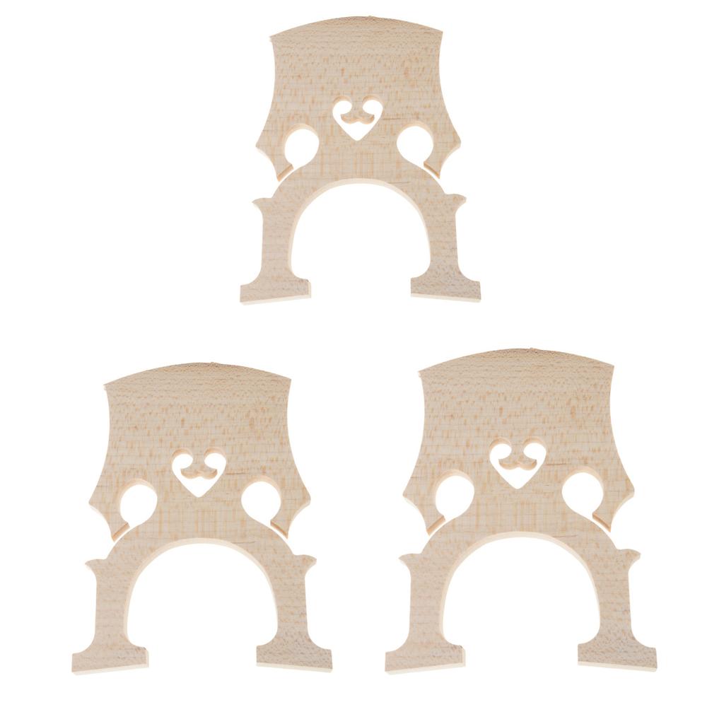 Wood Cello Bridge Musical Accessories Ergonomic Cello Bridge for 1/2 3/4 4/4 Instruments Superior Tone Projection Design