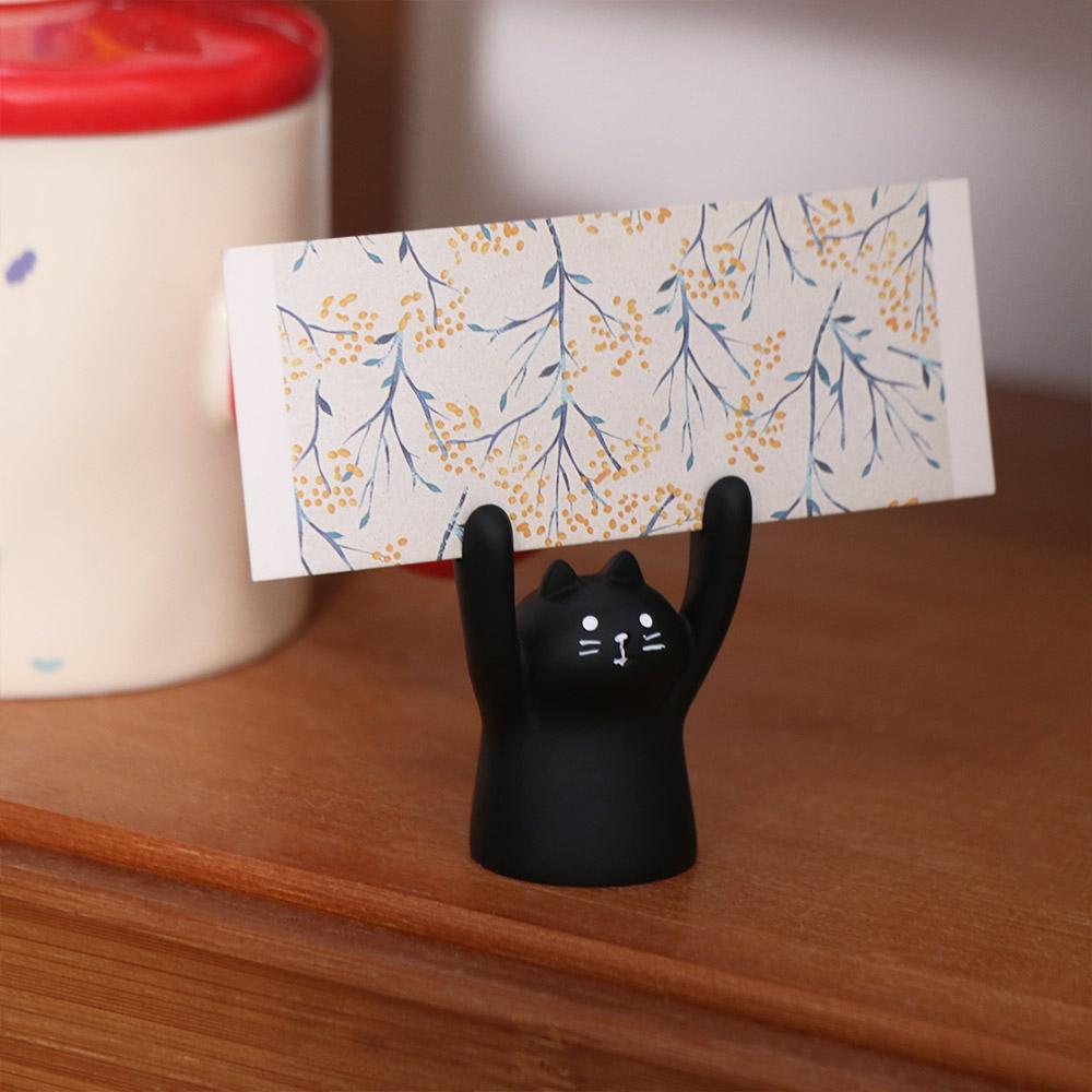 Resin Desktop Memo Clip Holder Messege Photo Stander Clip Lovely Hand Raising Card Clip Rome