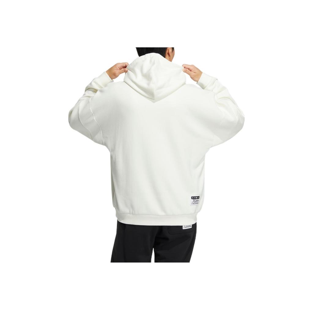 Adidas Свитшот с капюшоном и длинным рукавом с принтом логотипа, мужской, белый HS7287