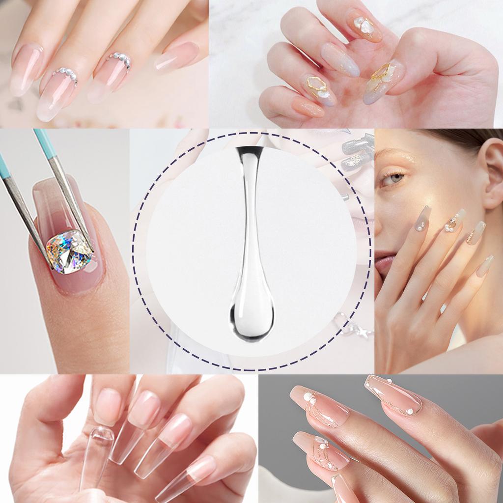 EELHOE Прозрачный клей для ногтей Профессиональный быстросохнущий клей для акриловых накладных ногтей Украшение стразами