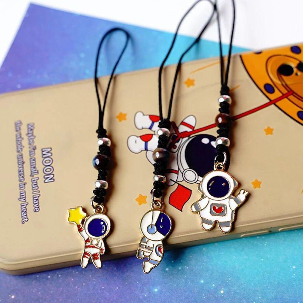 Подвеска-брелок из веревки, мультяшный кулон для сумки, ремешок для мобильного телефона, шарм для телефона в виде космонавта, кулон-космонавт