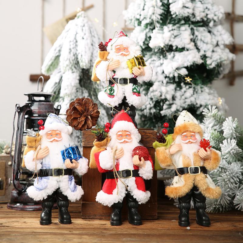 Santa Claus Doll Festive Charming Household Products Best Seller Resin Doll Pendant Standing Doll Lovely Beautiful Pendant Resin